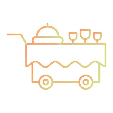 restoran servis ikonu vektör illüstrasyon tasarımı