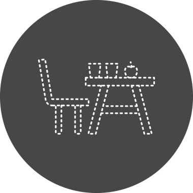 Tablo simgesinin vektör illüstrasyonu 