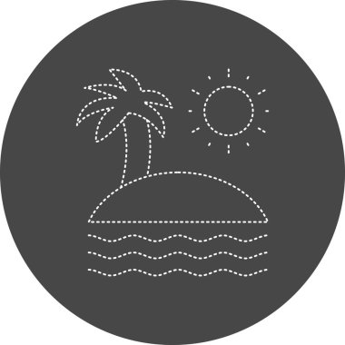 sun icon. outline design style vector illustration.