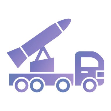 construction crane icon. flat illustration of rocket truck vector icons for web