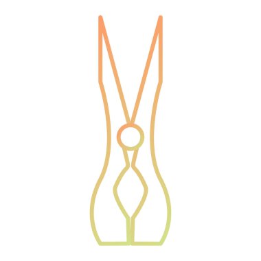 Makas simgesi. Web tasarımı için kerpeten vektör simgelerinin basit çizimi