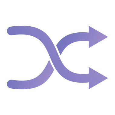 curved arrows icon. simple illustration of blue spiral vector icons for web