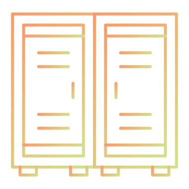 Dolaplar. Web simgesi basit illüstrasyon