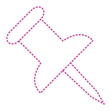 pink arrow icon isolated on white background. set icons in color square buttons. vector illustration