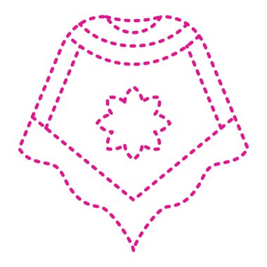 vector illustration of a purple heart shape with a frame