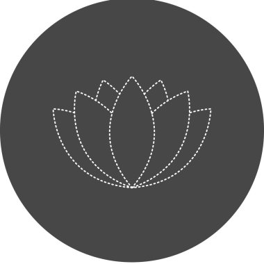 Lotus icon, vector illustration simple design