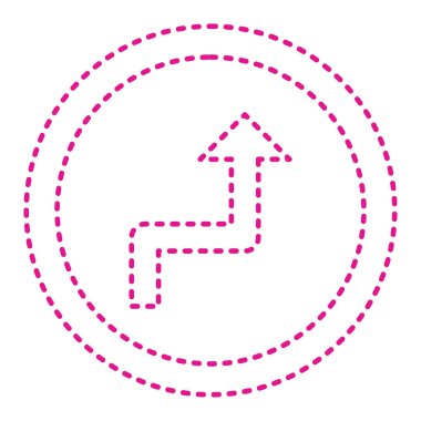 Yol simgesi vektör illüstrasyonu