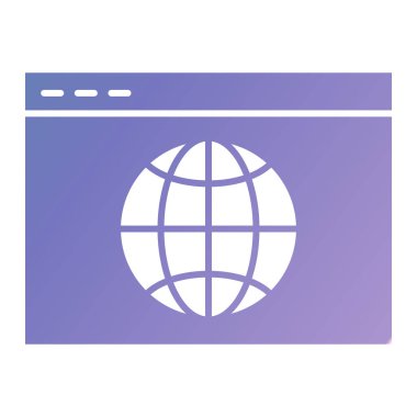 browser web icon for website, vector illustration