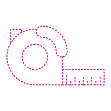 tape measure icon. roulette construction symbol. vector illustration