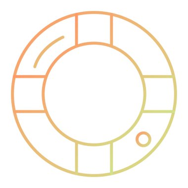 lifebuoy icon. outline illustration of pie vector icons for web