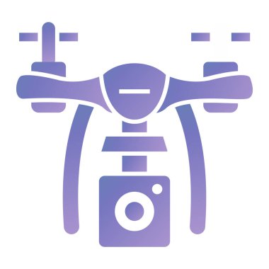 drone camera icon. simple illustration of helicopter vector icons for web