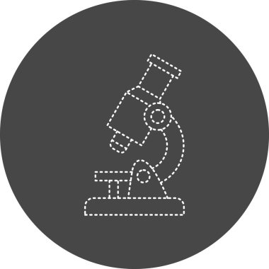 Mikroskop. Web simgesi basit illüstrasyon