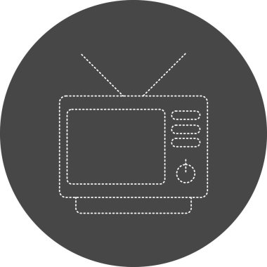Televizyon simgesinin vektör illüstrasyonu