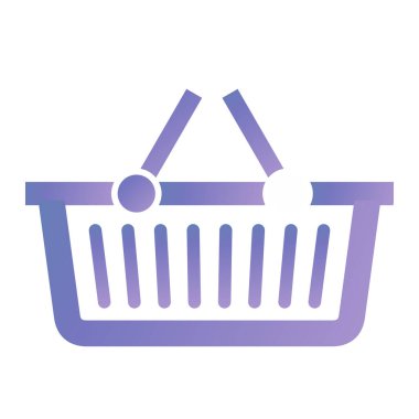 Alışveriş sepeti ikonu. Web için süpermarket troleybüs vektör simgelerinin basit çizimi