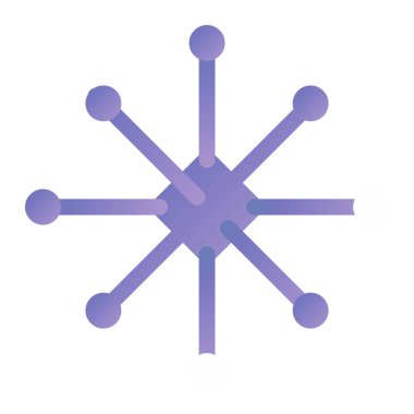 Kar tanesi. Web simgesi basit illüstrasyon