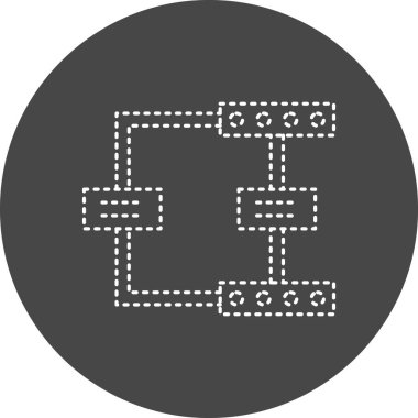 Çalışma akışı modern simgesinin vektör illüstrasyonu