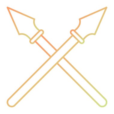 crossed swords icon. simple illustration of medieval weapon vector icons for web design isolated on white background