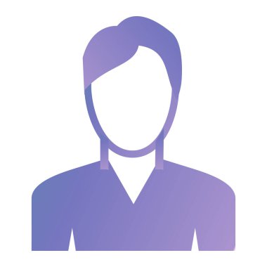 avatar person icon. simple illustration of female vector web button for any design
