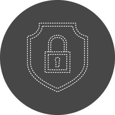 Güvenlik simgesinin vektör illüstrasyonu