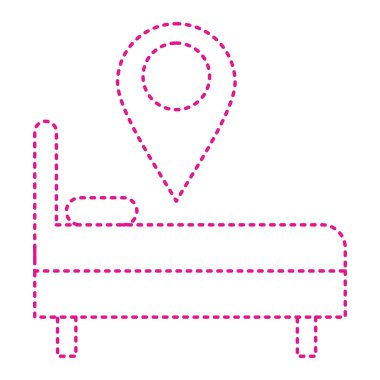 Hastane yatağı ikon vektör illüstrasyon tasarımı