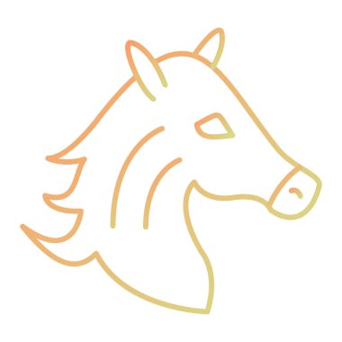 Çizgi film atının vektör çizimi