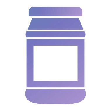 Kavanoz simgesi. Web için ilaç şişesi vektör simgelerinin basit çizimi