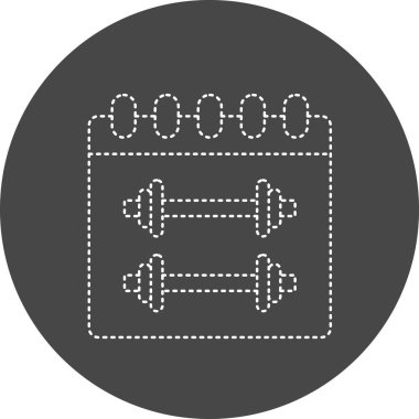 Gym Calender web icon simple illustration