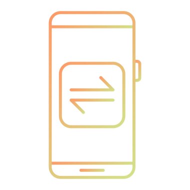 smartphone with mobile phone icon. outline illustration of cell smart cellphone vector icons for web