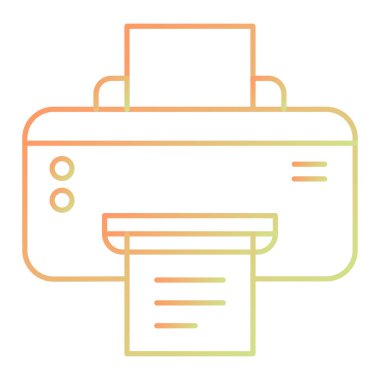 Yazıcı simgesi vektör illüstrasyonu