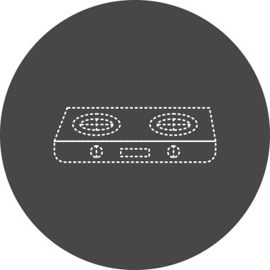 Soba simgesinin vektör illüstrasyonu