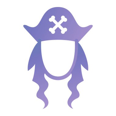 pirate helmet icon. cartoon illustration of viking police vector icons for web