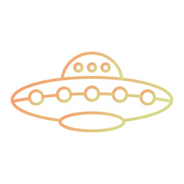 UFO simgesi. Web için gezegen vektör simgelerinin özet çizimi