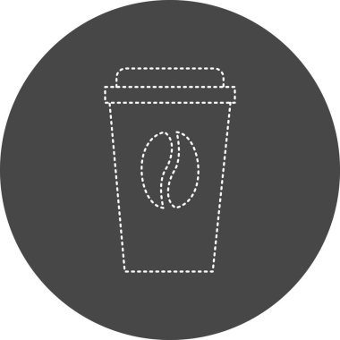 kahve fincanı simgesi, vektör illüstrasyonu