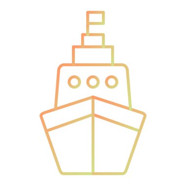 Gemi simgesi vektör illüstrasyonu