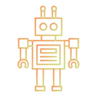 Robot simgesinin vektör illüstrasyonu