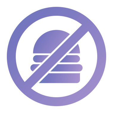 no food icon. simple illustration of no parking vector icons for web