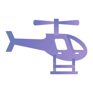 Helikopter. Web simgesi basit illüstrasyon