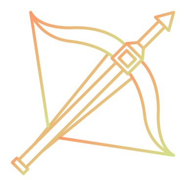 Papyon ikonu. Web için ortaçağ kılıç vektör simgelerinin özet çizimi