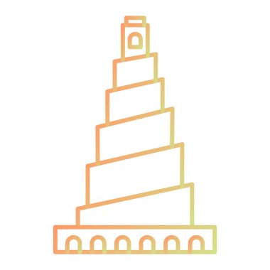 Bir piramit simgesinin vektör çizimi