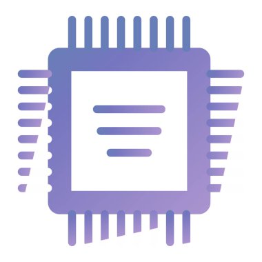 İşlemci. Web simgesi basit illüstrasyon