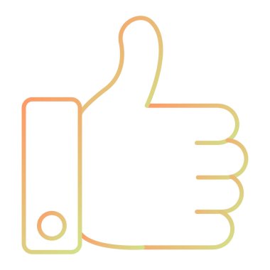 trend biçimi izole edilmiş arkaplanda başparmak simgesi