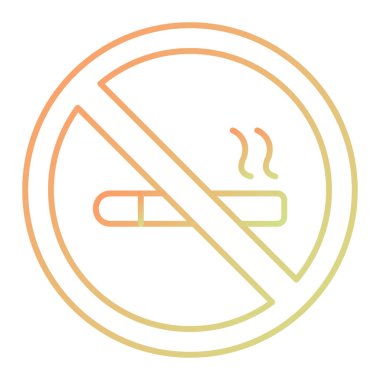 Sigara ikonu yok. Web için sigara vektörü simgelerinin bulunmamasının basit bir gösterimi