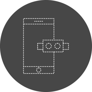 illustration icon VR Smartphone use.