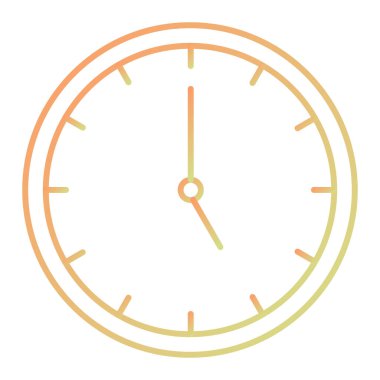 Beyaz arkaplanda izole edilmiş düz stil saat simgesi. zaman sembolü çizimi.