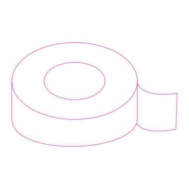 line tape measure icon. vector illustration