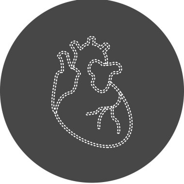 İnsan kalbi simge vektör çizim