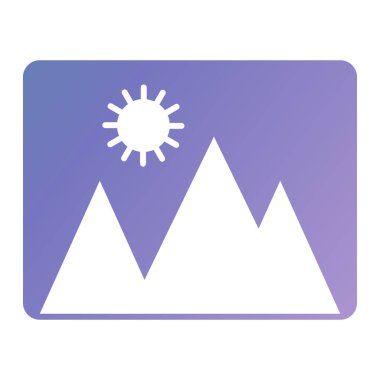 Güzel dağlar. Web simgesi