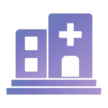 Hastane binası. Basit illüstrasyon