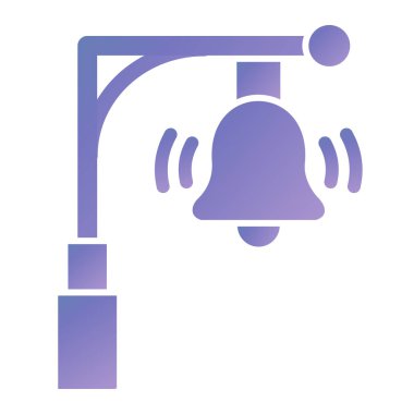 Çan vektörü düz simgesi