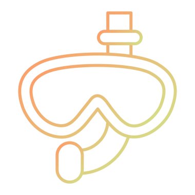 scuba dalış maskesi ikon vektör illüstrasyon tasarımı